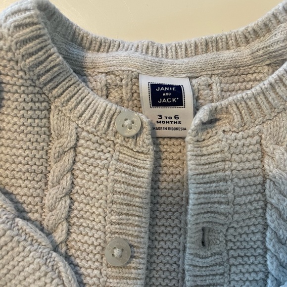 Janie and Jack grey boy/girl sweater 3-6 months - Picture 2 of 2